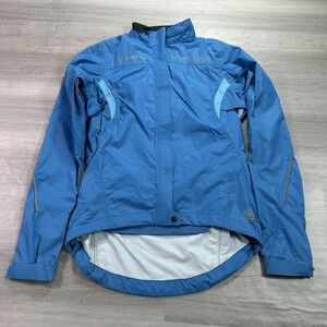 Novara Cycling Rain Jacket Womens Small Blue Reflective Water Resistant